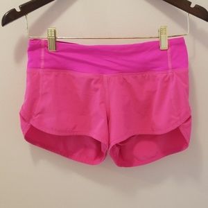 Lululemon Pink Speed Shorts